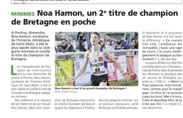 Noa Hamon à l’honneur dans la presse…